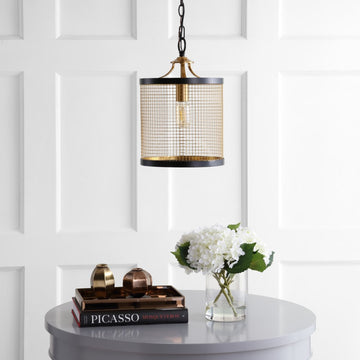 Elena 10" Lantern Metal LED Pendant - JONATHAN Y